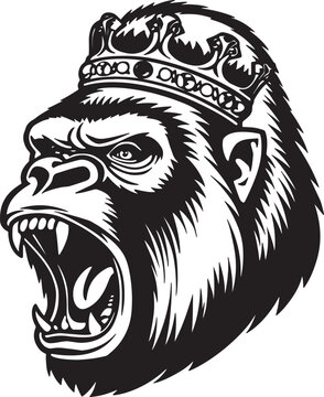  Detailed gorilla face vector and king kong vector for cap designs
