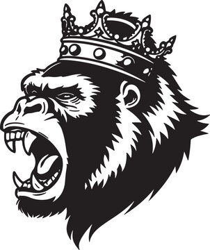  Gorilla face vector illustration for boxing and angry gorilla vector logos