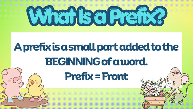 Unlocking word meanings A clear educational explanation of what a prefix is and how it modifies words when added to the beginning, ideal for language learners