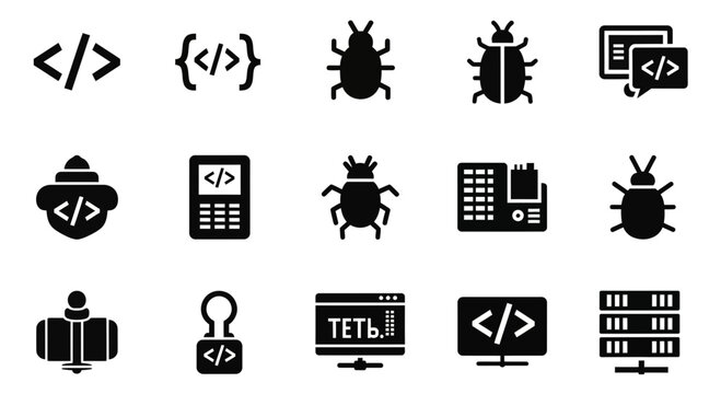 Set of Software Development and Programming Icons
