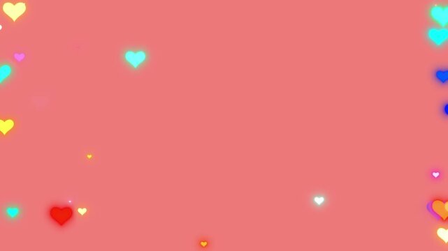 Coral Pink Hearts, Love, Valentine's Day app promo video advertising marketing animation template mobile application intro opener brand motion graphics modern clean dynamic social media campaign