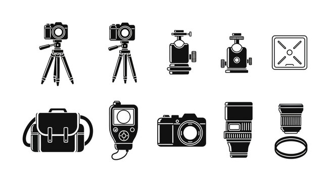 Photography Equipment Icon Set