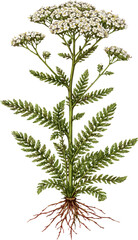 Achillea millefolium illustration art © Diono