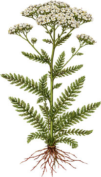Achillea millefolium illustration art