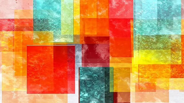 Colorful overlapping square patterns