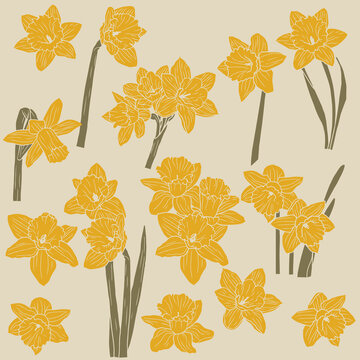 seamless pattern with davidoff flower