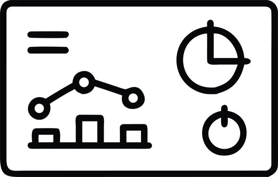 Performance management dashboard with analytics graph vector illustration, flat design