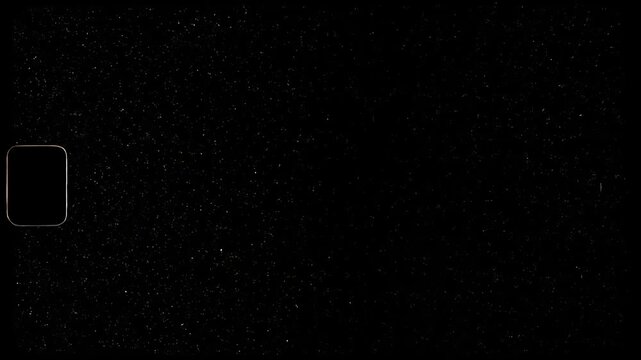 Film Vintage Countdown X Mark on a Grainy Black Background with Old Film Effects and Light Leaks