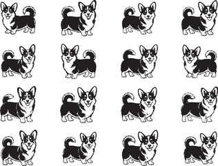 Obraz premium Baby Corgi SVG Bundle