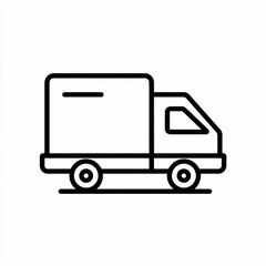 Fototapeta premium Delivery Truck Outline Vector Icon