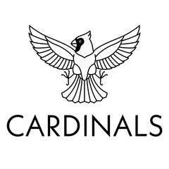 Obraz premium Monoline Style of Cardinal Bird