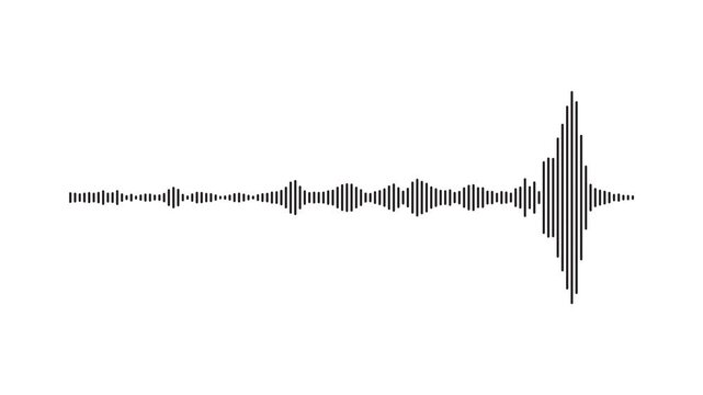 Futuristic audio waveform, white background, neon sound spectrum, dynamic music equalizer, 4k loop, abstract audio visualization, glowing sound waves, digital frequency motion