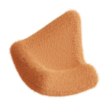 Fuzzy orange triangular modern armchair seating furniture comfortable