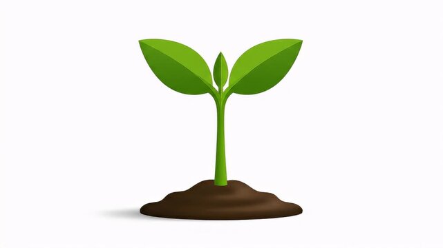 A new beginning a vibrant green sprout emerges from rich brown soil, symbolizing growth and renewal