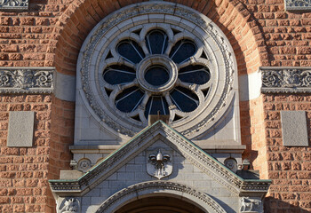Obraz premium La chiesa del Sacro Cuore a Lugano, Canton Ticino, Svizzera.