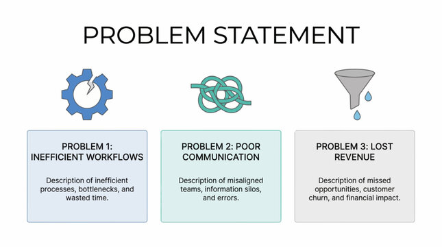 Business Problem Statement Infographic for Corporate Presentations