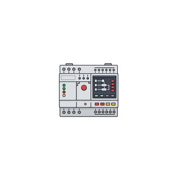 Industrial plc automation control module icon