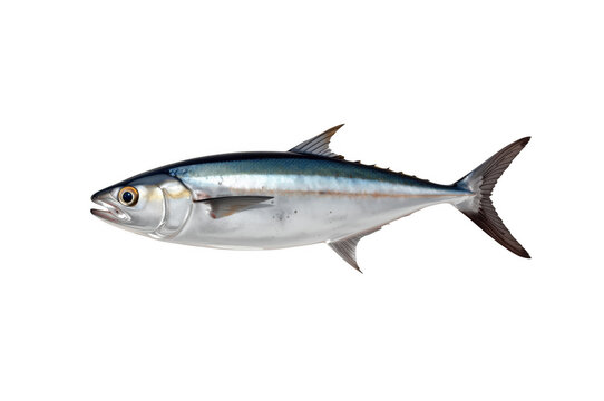 Fresh scomber fish swimming isolated on transparent background