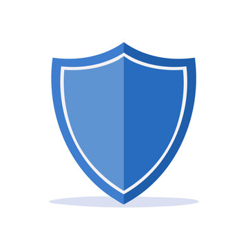 Modern Blue Shield Icon for Security and Protection Concepts
