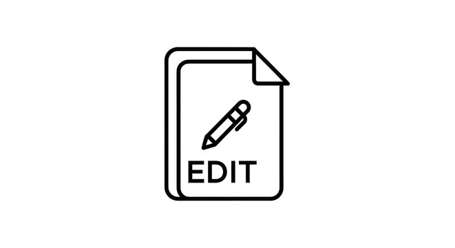 Edit document icon with pencil