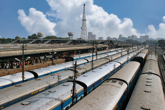 South facing view of New Delhi Railway Station 