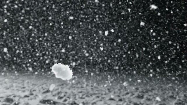 Cinematic Abstract Cloud Floating in a Dark Grainy Atmosphere for Conceptual Storytelling and Background Video.