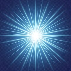 Obraz premium Radiant cosmic light beams emanating from a central point in deep space