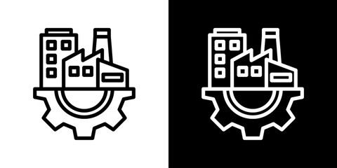 Fototapeta premium Infrastructure Icon Set Vector Collection Isolated In Black And White