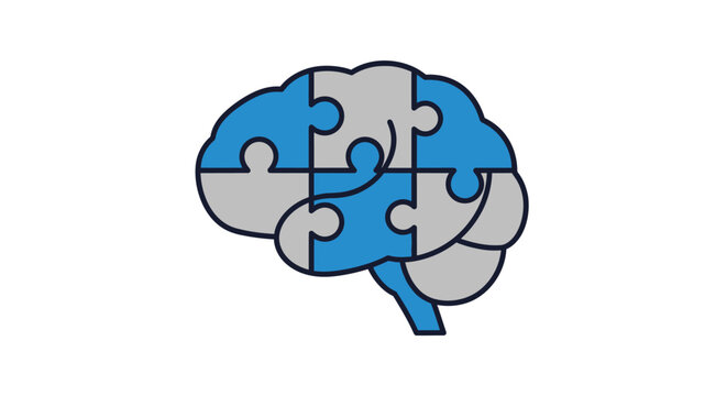 Brain puzzle pieces coming together.