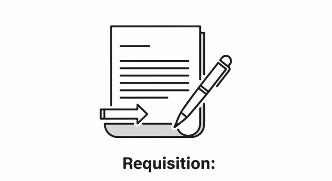 Icon of a document with lines, a pen, and an incoming arrow