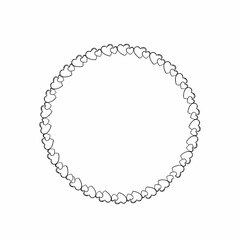 Obraz premium round frame isolated on white background