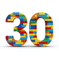 Obraz premium Colorful Lego Blocks Form Number 30.