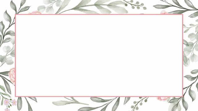 Elegant Autumn Flower Corner Frame Composition for Wedding and Valentine