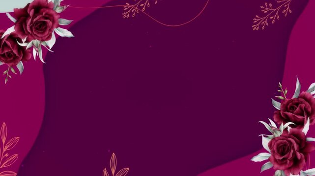 Elegant Autumn Flower Corner Frame Composition for Wedding and Valentine