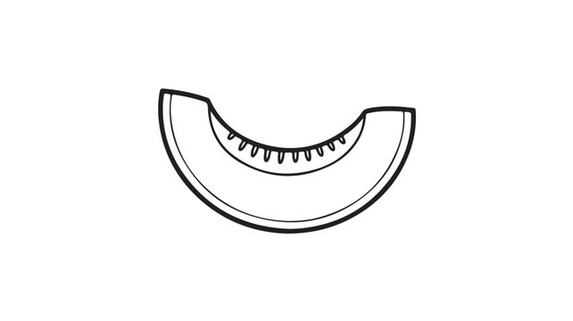 Watermelon Slice Isolated On White For Food And Nutrition Concepts