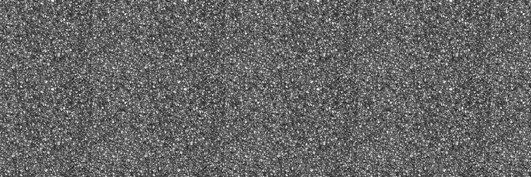 Asphalt seamless background texture. Tarmac road black grain surface.