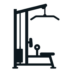 Fototapeta premium vector illustration of a lat pull-down machine