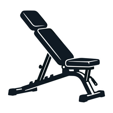 icon adjustable weight bench vector illustration