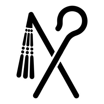 vector illustration of a Crook and Flail