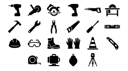 Construction Equipment Icon Bundle © Design Paradise