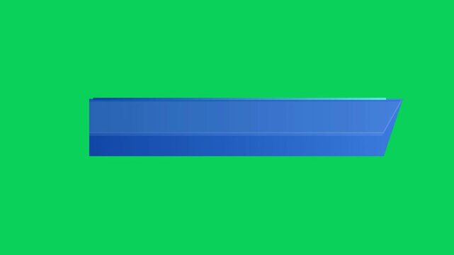 Animated Blue Lower Third Text Box Overlay