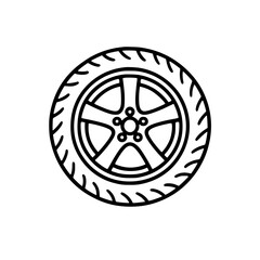 Fototapeta premium Tire with rim icon