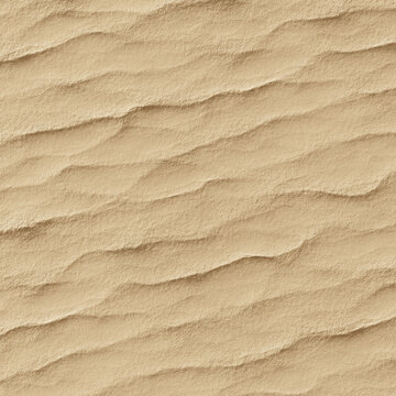Seamless Sand Texture Background with Rippled Desert Pattern and Light Beige Plaster Wall Surface for Architectural Design