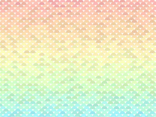 Overlapping Scale Pattern Bold Geometric Repeat Wallpaper © iushakovsky