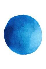 Fototapeta premium Abstract blue watercolor circle on white background