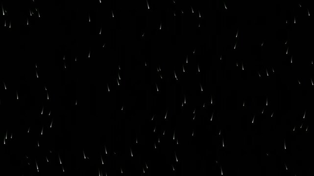 Abstract Digital Rain Effect: White Streaks on Dark Background