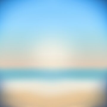  Fondo borroso de playa con tonos c&aacute;lidos y fr&iacute;os mezclados suavemente.
