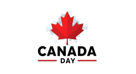 Fototapeta premium Canada day celebration with maple leaf emblem