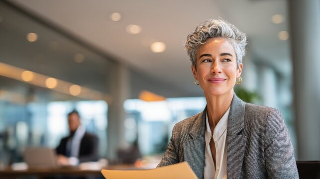 Non-binary Attorney Engages in Client Review in a Modern Law Office Promoting Diversity and Inclusion in Legal Services