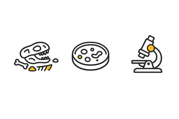 Scientists study fossils and microorganisms in the laboratory to understand ancient life and evolution through research and examination © Alan